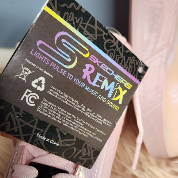 NWOB SKECHERS S-LIGHTS REMIX SNEAKER- YOUTH SIZE 13 - Picture 6 of 9